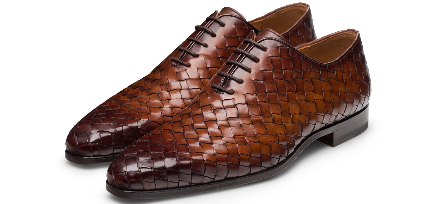 buty ze skóry plecionej