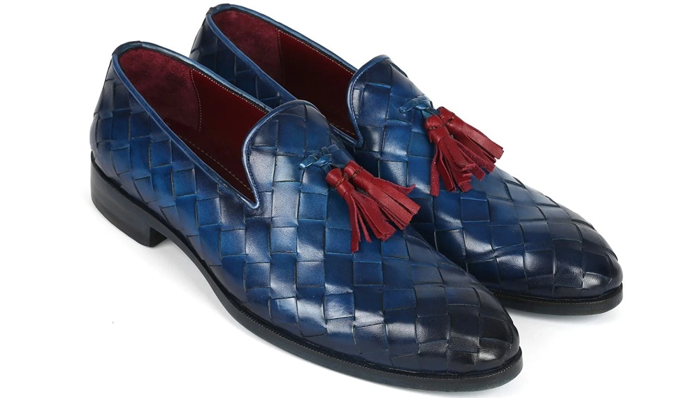 buty ze skóry plecionej