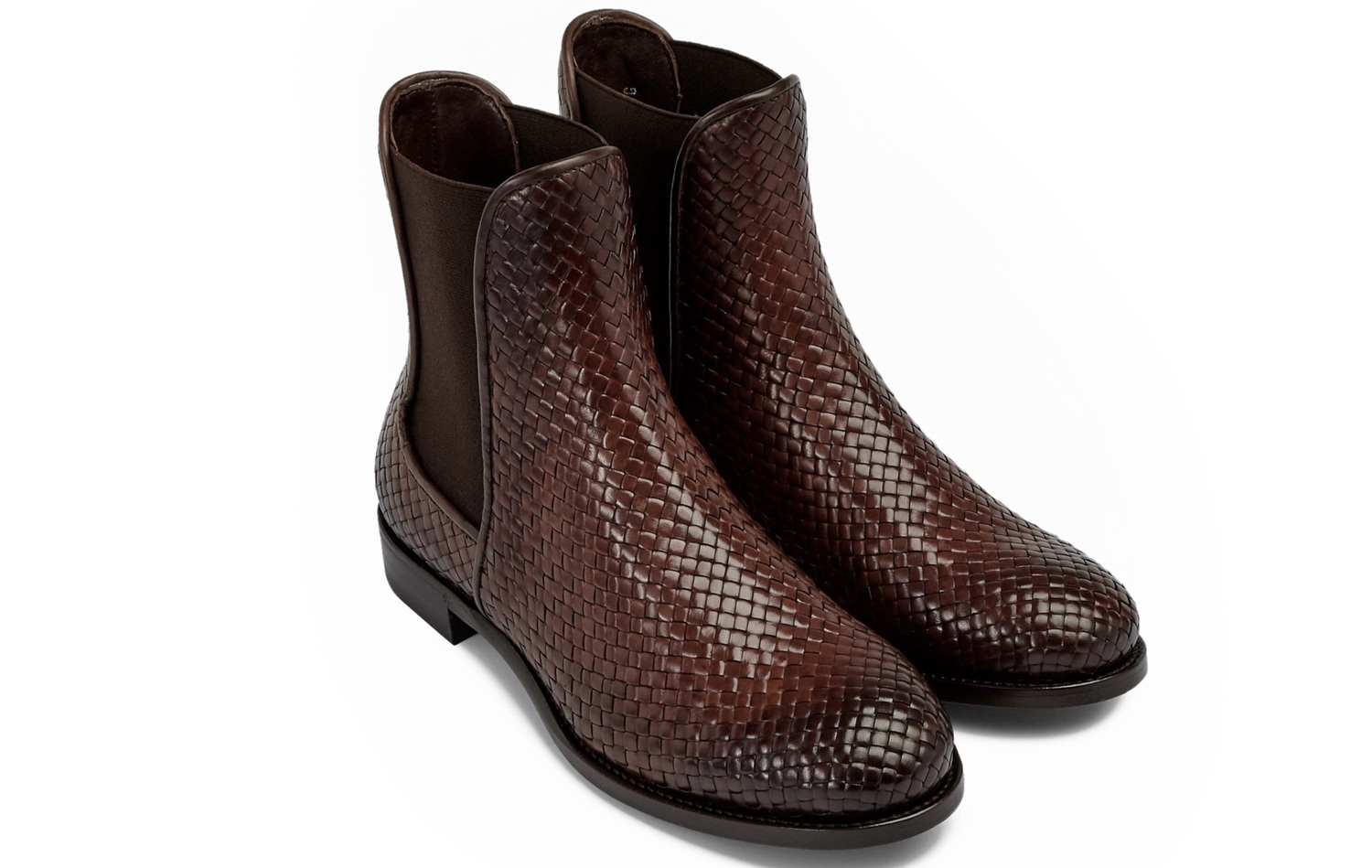 buty ze skóry plecionej